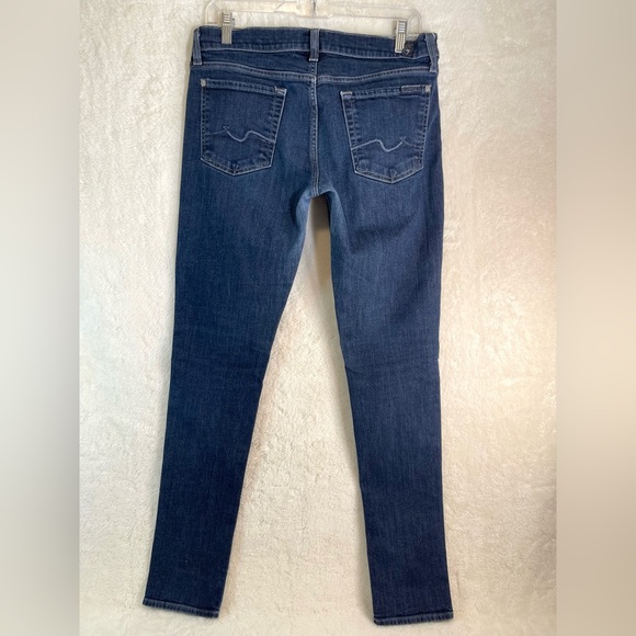 7 For All Mankind Dark Wash Straight Leg Jeans Size 31 - Picture 4 of 10
